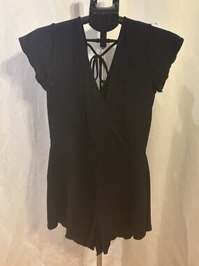 H & M Divided Black Glitter Romper size M
